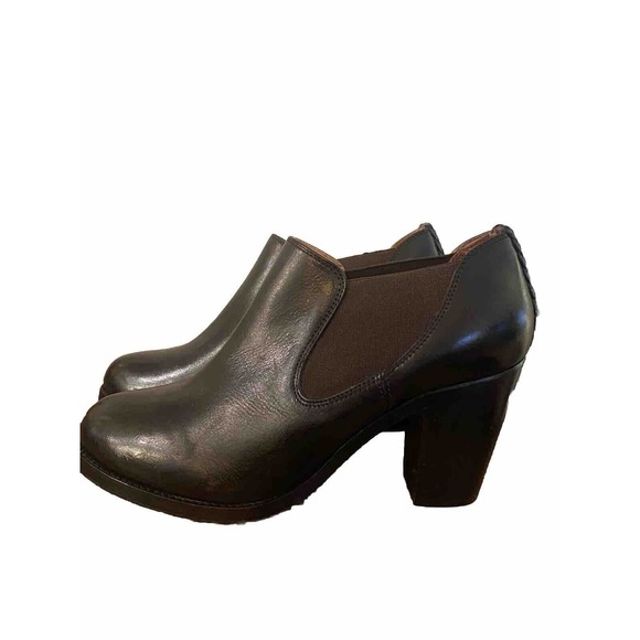 New Ariat 'Geneva' Women's Black Leather Ankle Boots Bootie Sz 10 Slip-on Heeled - Picture 3 of 8